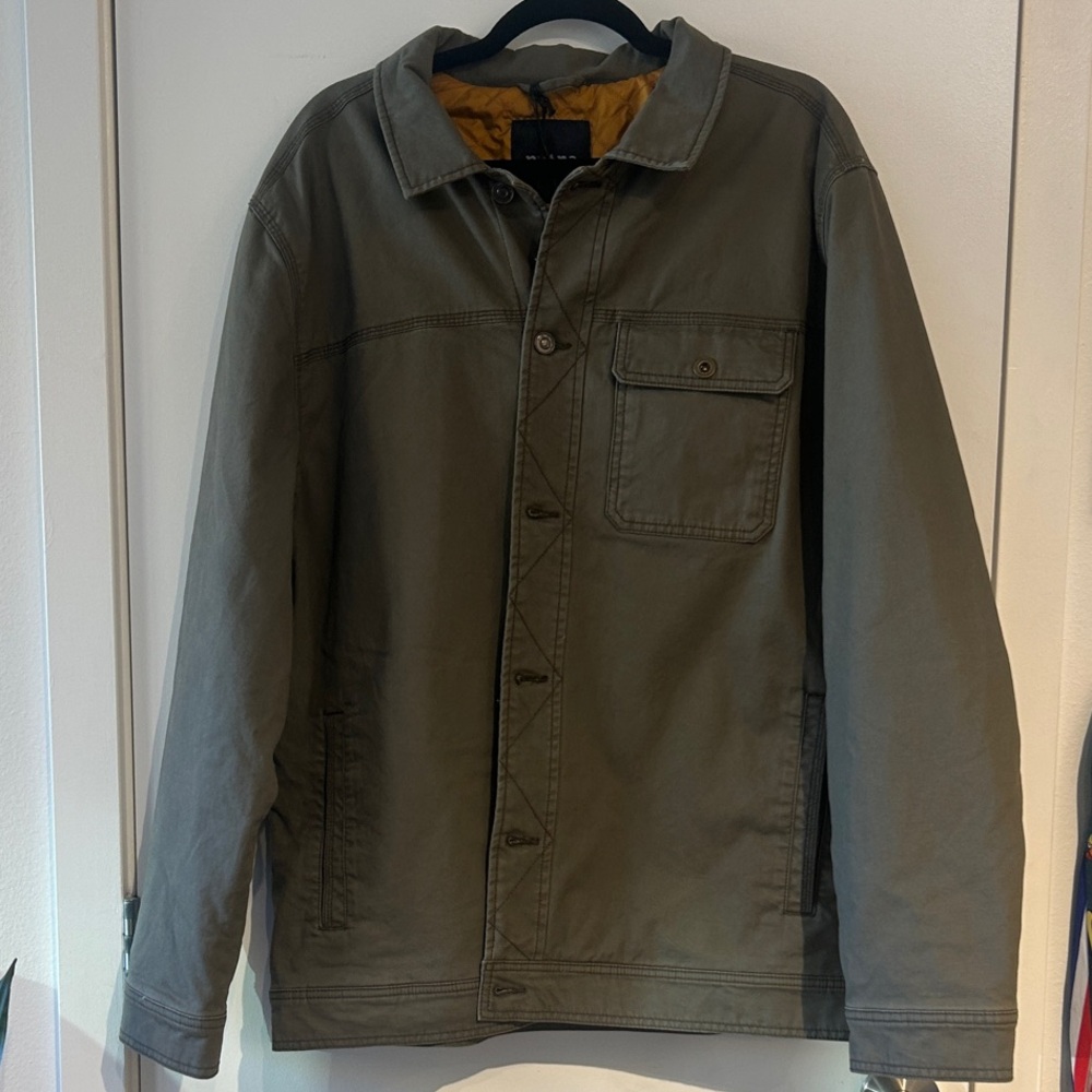 Prana Khaki Field Jacket with Gold Lining